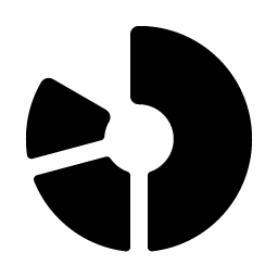 chart donut fill icon