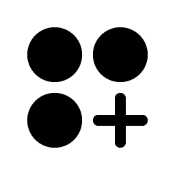 circles three plus fill icon