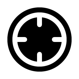 crosshair simple fill icon