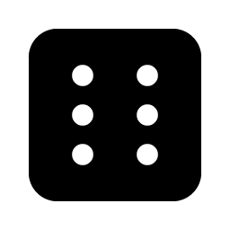 dice six fill icon