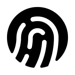fingerprint simple fill icon