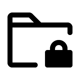 folder lock fill icon