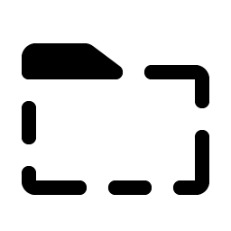 folder simple dashed fill icon