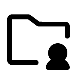 folder simple user fill icon