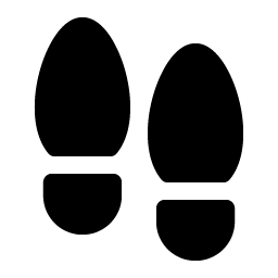 footprints fill icon