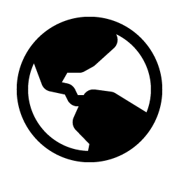 globe hemisphere west fill icon