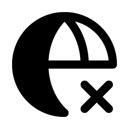 globe simple x fill icon