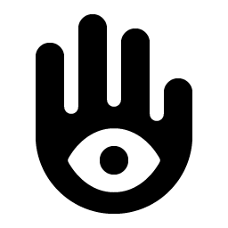 hand eye fill icon