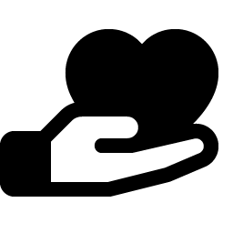 hand heart fill icon