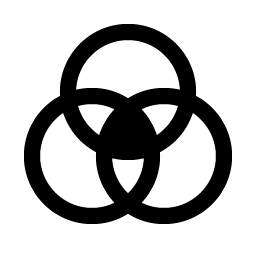 intersect three fill icon