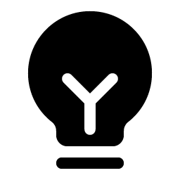 lightbulb filament fill icon