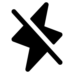 lightning slash fill icon