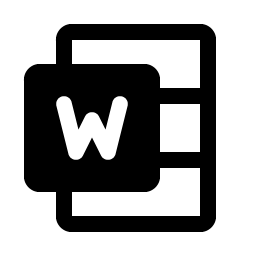 microsoft word logo fill icon