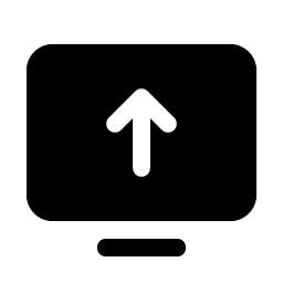 monitor arrow up fill icon