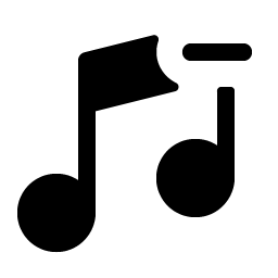 music notes minus fill icon