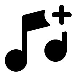 music notes plus fill icon