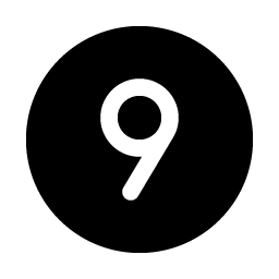 number circle nine fill icon