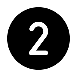 number circle two fill icon