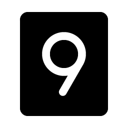 number nine fill icon