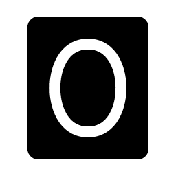 number zero fill icon