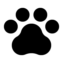 paw print fill icon