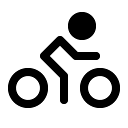 person simple bike fill icon