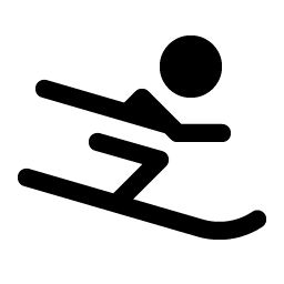 person simple ski fill icon