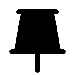 push pin simple fill icon
