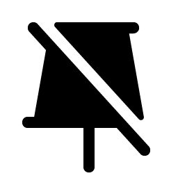 push pin simple slash fill icon