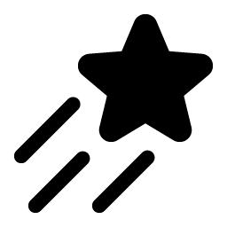 shooting star fill icon
