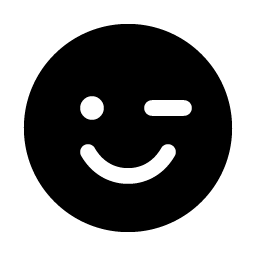 smiley wink fill icon