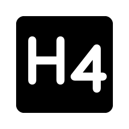 text h four fill icon