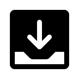 tray arrow down fill icon