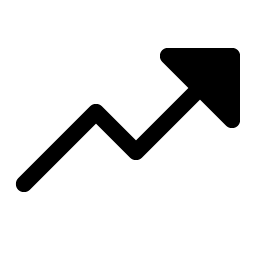 trend up fill icon