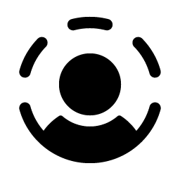 user circle dashed fill icon
