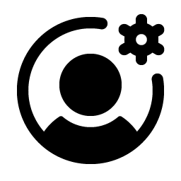 user circle gear fill icon
