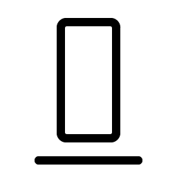 align bottom simple light icon