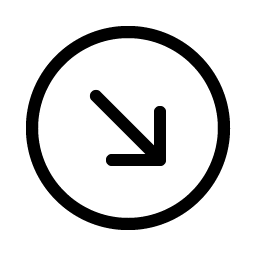 arrow circle down right light icon