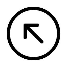 arrow circle up left light icon