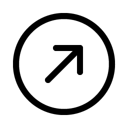 arrow circle up right light icon