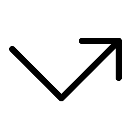 arrow elbow right light icon