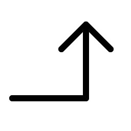 arrow elbow right up light icon