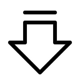 arrow fat line down light icon