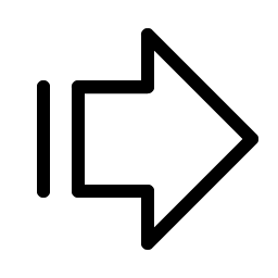 arrow fat line right light icon