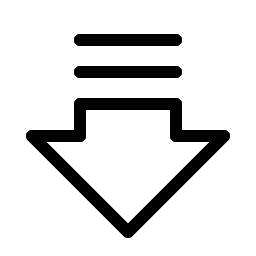 arrow fat lines down light icon