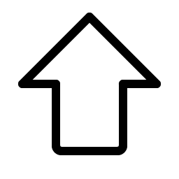 arrow fat up light icon