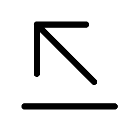 arrow line up left light icon