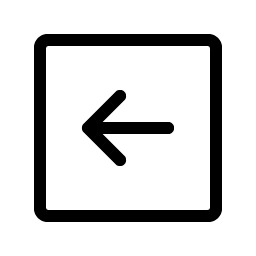 arrow square left light icon