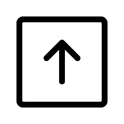 arrow square up light icon