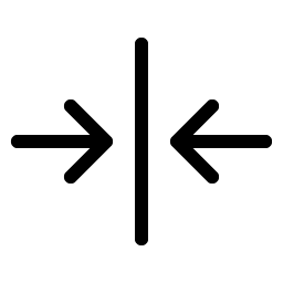 arrows in line horizontal light icon